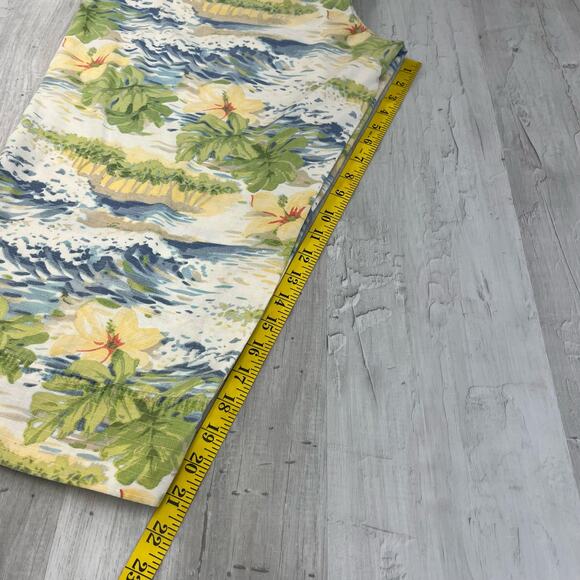 Liz Claiborne Audra Tropical Floral Cropped Plus Size Lightweight Cotton Pants - Picture 10 of 11